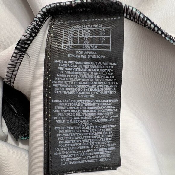 Guess Los Angeles Women's Black Tropical Palm Leaf Bodycon Mini Dress XS - Picture 8 of 9